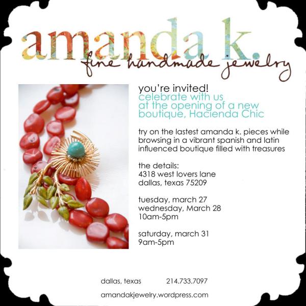 amanda k. jewelry trunk show invite